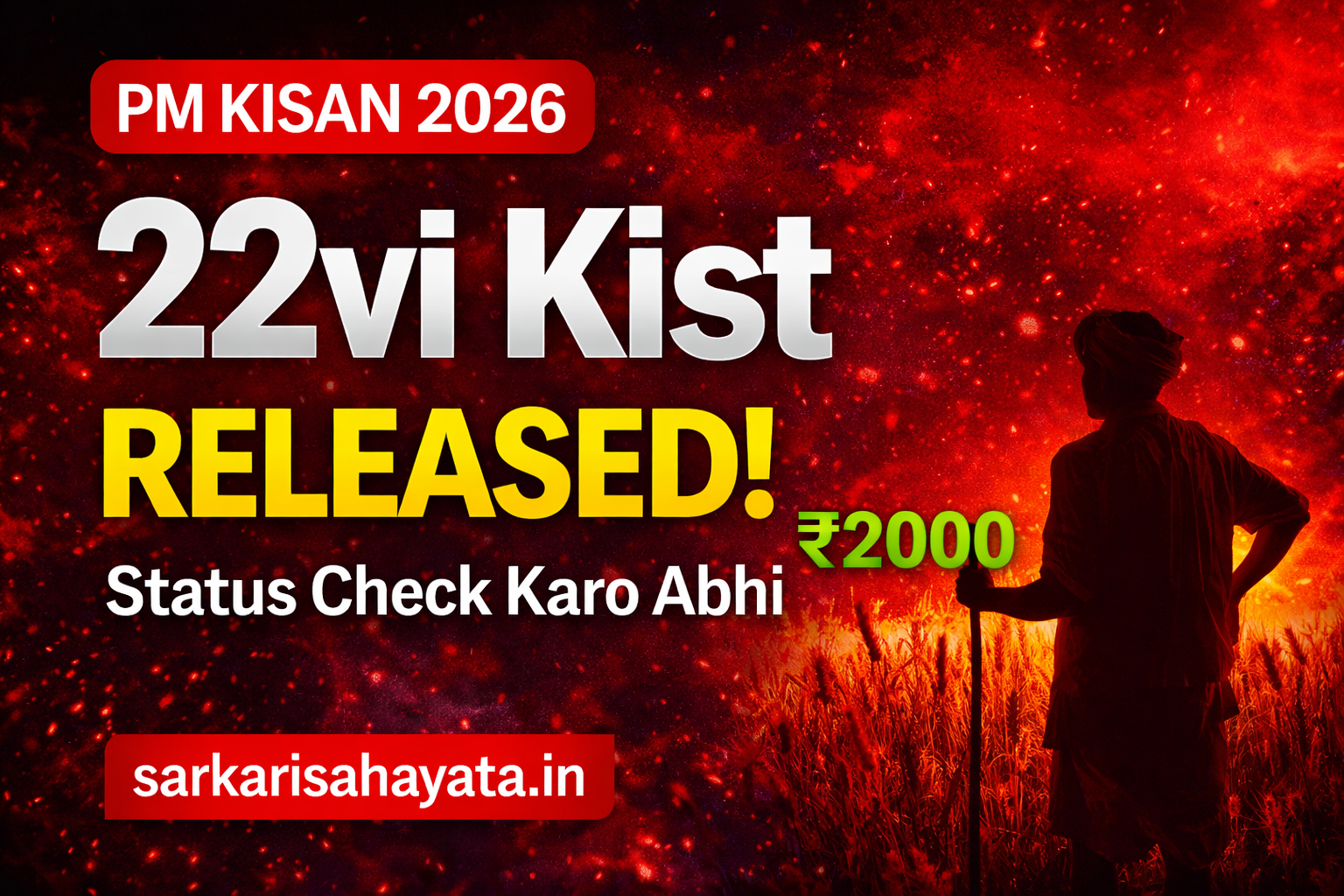 PM Kisan Beneficiary Status 2026: 22vi Kist Released — Avoid Missing ₹2000, Check Now!