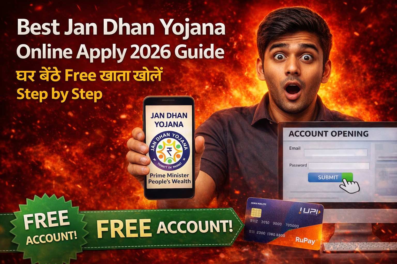 Best Jan Dhan Yojana Online Apply 2026 Guide — घर बैठे Free खाता खोलें Step by Step