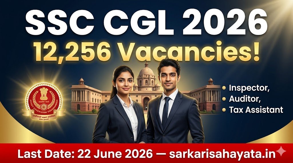 SSC CGL 2026 mein 12256 vacancies hain ssc.gov.in par 22 June 2026 tak apply karein