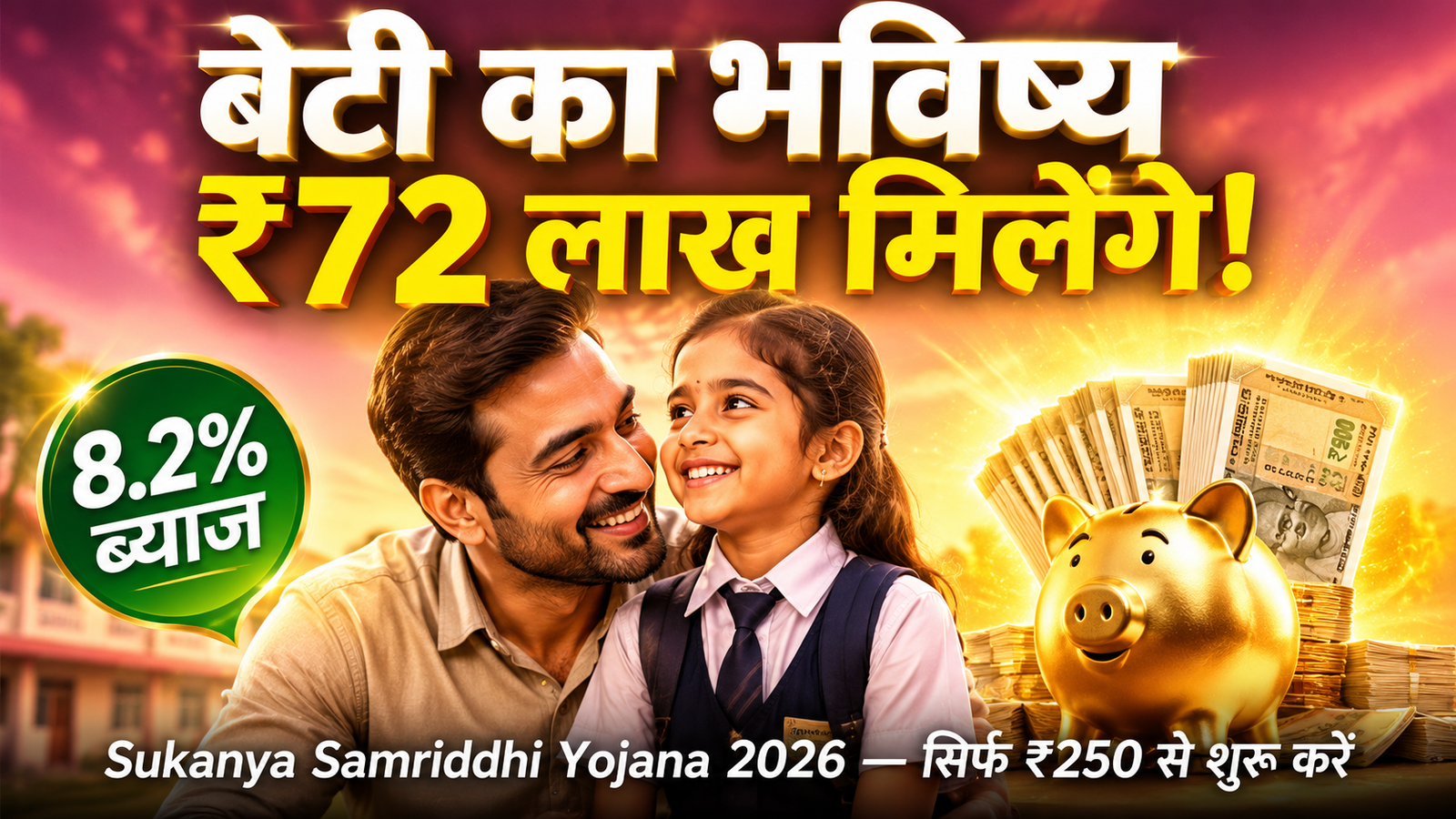 Sukanya Samriddhi Yojana 2026: बेटी के लिए ₹72 लाख कैसे बनाएं?